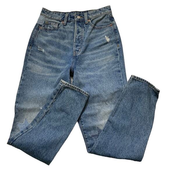 Old Navy Jeans Womens 4 Tall Button Fly OG Straight Extra High Rise Secret Slim - Picture 3 of 13